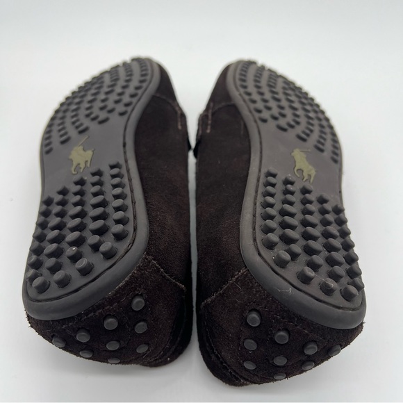 Polo Ralph Lauren Brown Tan Wes II Suede-Tweed Slip On Driver Men's Size 10D - Picture 8 of 10